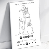Personalizuotas Spotify muzikos grotuvo su iliustracija plakatas su jūsų nuotrauka, daina ir spotify kodu  Poster -  dovanokis.lt