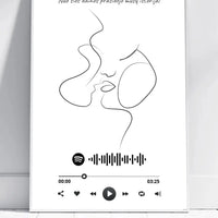 Personalizuotas Spotify muzikos grotuvo su iliustracija plakatas su jūsų nuotrauka, daina ir spotify kodu  Poster -  dovanokis.lt
