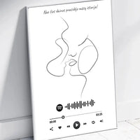 Personalizuotas Spotify muzikos grotuvo su iliustracija plakatas su jūsų nuotrauka, daina ir spotify kodu  Poster -  dovanokis.lt