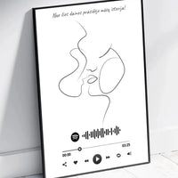 Personalizuotas Spotify muzikos grotuvo su iliustracija plakatas su jūsų nuotrauka, daina ir spotify kodu  Poster -  dovanokis.lt