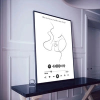 Personalizuotas Spotify muzikos grotuvo su iliustracija plakatas su jūsų nuotrauka, daina ir spotify kodu  Poster -  dovanokis.lt