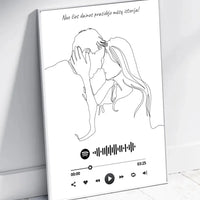 Personalizuotas Spotify muzikos grotuvo su iliustracija plakatas su jūsų nuotrauka, daina ir spotify kodu  Poster -  dovanokis.lt
