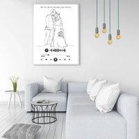 Personalizuotas Spotify muzikos grotuvo su iliustracija plakatas su jūsų nuotrauka, daina ir spotify kodu  Poster -  dovanokis.lt