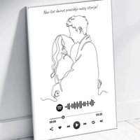 Personalizuotas Spotify muzikos grotuvo su iliustracija plakatas su jūsų nuotrauka, daina ir spotify kodu  Poster -  dovanokis.lt