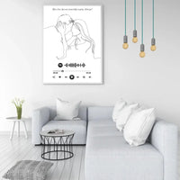 Personalizuotas Spotify muzikos grotuvo su iliustracija plakatas su jūsų nuotrauka, daina ir spotify kodu  Poster -  dovanokis.lt