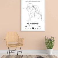 Personalizuotas Spotify muzikos grotuvo su iliustracija plakatas su jūsų nuotrauka, daina ir spotify kodu  Poster -  dovanokis.lt