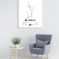 Personalizuotas Spotify muzikos grotuvo su iliustracija plakatas su jūsų nuotrauka, daina ir spotify kodu  Poster -  dovanokis.lt