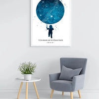 Personalizuotas vaikiškas žvaigždžių žemėlapis berniukui, plakatas su rėmeliu  Poster -  dovanokis.lt
