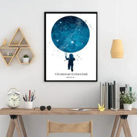 Personalizuotas vaikiškas žvaigždžių žemėlapis berniukui, plakatas su rėmeliu  Poster -  dovanokis.lt