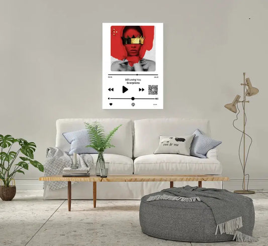 Personalizuotas "Apple Music" kūrinys su jūsų nuotrauka ir daina ant drobės  Drobe -  dovanokis.lt