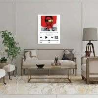 Personalizuotas "Apple Music" kūrinys su jūsų nuotrauka ir daina ant drobės  Drobe -  dovanokis.lt