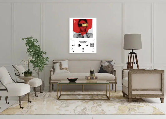 Personalizuotas "Apple Music" kūrinys su jūsų nuotrauka ir daina ant drobės  Drobe -  dovanokis.lt