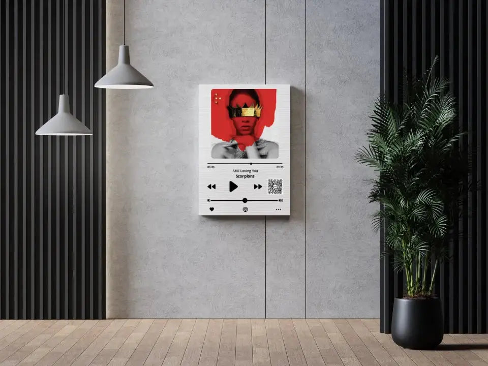 Personalizuotas "Apple Music" kūrinys su jūsų nuotrauka ir daina ant drobės  Drobe -  dovanokis.lt