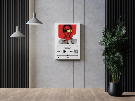 Personalizuotas "Apple Music" kūrinys su jūsų nuotrauka ir daina ant drobės  Drobe -  dovanokis.lt