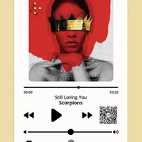 Personalizuotas "Apple Music" kūrinys su jūsų nuotrauka ir daina ant drobės  Drobe -  dovanokis.lt