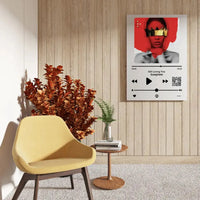 Personalizuotas "Apple Music" kūrinys su jūsų nuotrauka ir daina ant drobės  Drobe -  dovanokis.lt