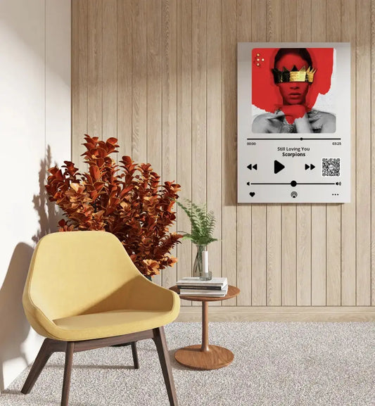 Personalizuotas "Apple Music" kūrinys su jūsų nuotrauka ir daina ant drobės  Drobe -  dovanokis.lt