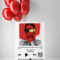 Personalizuotas "Apple Music" kūrinys su jūsų nuotrauka ir daina ant drobės  Drobe -  dovanokis.lt