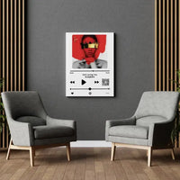 Personalizuotas "Apple Music" kūrinys su jūsų nuotrauka ir daina ant drobės  Drobe -  dovanokis.lt