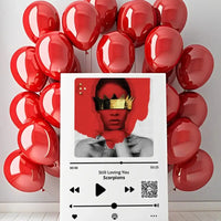 Personalizuotas "Apple Music" kūrinys su jūsų nuotrauka ir daina ant drobės  Drobe -  dovanokis.lt