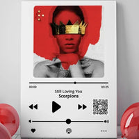 Personalizuotas "Apple Music" kūrinys su jūsų nuotrauka ir daina ant drobės  Drobe -  dovanokis.lt