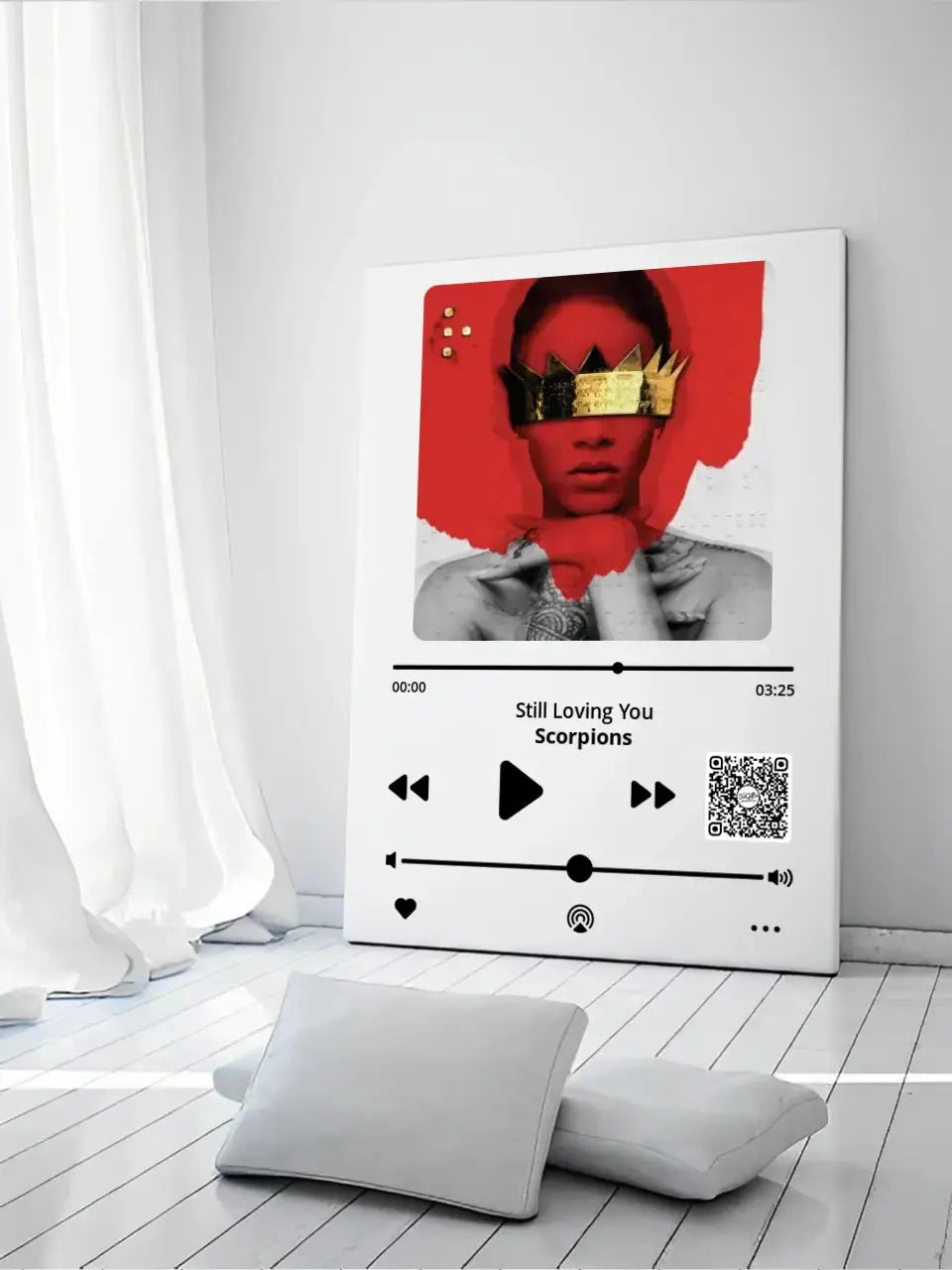 Personalizuotas "Apple Music" kūrinys su jūsų nuotrauka ir daina ant drobės  Drobe -  dovanokis.lt