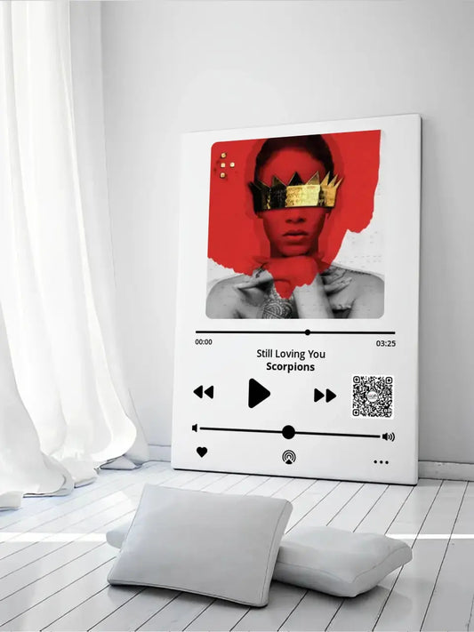 Personalizuotas "Apple Music" kūrinys su jūsų nuotrauka ir daina ant drobės  Drobe -  dovanokis.lt