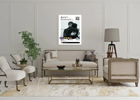 Personalizuotas "Facebook" dizaino kūrinys ant drobės su jūsų nuotrauka ir tekstu  Drobe -  dovanokis.lt