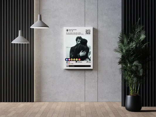 Personalizuotas "Facebook" dizaino kūrinys ant drobės su jūsų nuotrauka ir tekstu  Drobe -  dovanokis.lt