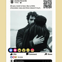 Personalizuotas "Facebook" dizaino kūrinys ant drobės su jūsų nuotrauka ir tekstu  Drobe -  dovanokis.lt