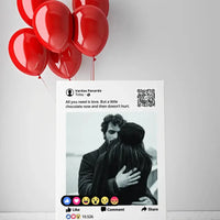 Personalizuotas "Facebook" dizaino kūrinys ant drobės su jūsų nuotrauka ir tekstu  Drobe -  dovanokis.lt