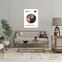 Personalizuotas "Love is" dizaino kūrinys ant drobės su jūsų nuotrauka ir citata  Drobe -  dovanokis.lt