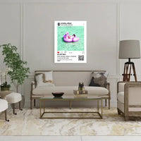 Personalizuotas "Instagram" dizaino kūrinys ant drobės su jūsų nuotrauka ir tekstais  Drobe -  dovanokis.lt