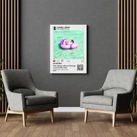 Personalizuotas "Instagram" dizaino kūrinys ant drobės su jūsų nuotrauka ir tekstais  Drobe -  dovanokis.lt