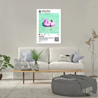 Personalizuotas "Instagram" dizaino kūrinys ant drobės su jūsų nuotrauka ir tekstais  Drobe -  dovanokis.lt