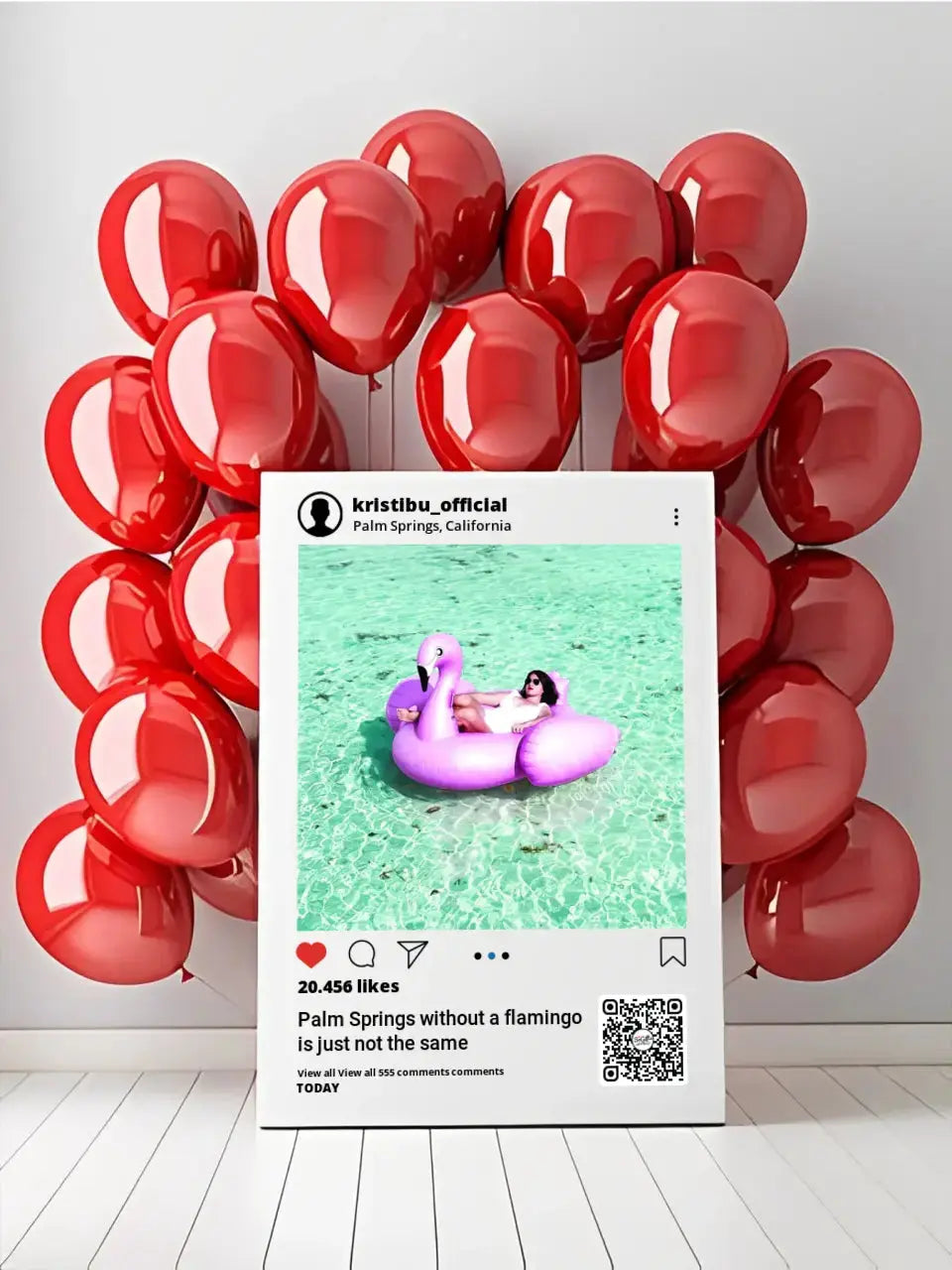 Personalizuotas "Instagram" dizaino kūrinys ant drobės su jūsų nuotrauka ir tekstais  Drobe -  dovanokis.lt