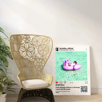 Personalizuotas "Instagram" dizaino kūrinys ant drobės su jūsų nuotrauka ir tekstais  Drobe -  dovanokis.lt