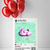 Personalizuotas "Instagram" dizaino kūrinys ant drobės su jūsų nuotrauka ir tekstais  Drobe -  dovanokis.lt