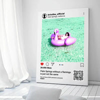 Personalizuotas "Instagram" dizaino kūrinys ant drobės su jūsų nuotrauka ir tekstais  Drobe -  dovanokis.lt