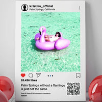 Personalizuotas "Instagram" dizaino kūrinys ant drobės su jūsų nuotrauka ir tekstais  Drobe -  dovanokis.lt