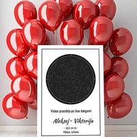 Personalizuotas žvaigždžių žemėlapis ant drobės  Drobe -  dovanokis.lt