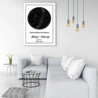 Personalizuotas žvaigždžių žemėlapis, plakatas su rėmeliu  Posteris(Plakatas) -  dovanokis.lt