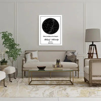 Personalizuotas žvaigždžių žemėlapis ant drobės  Drobe -  dovanokis.lt