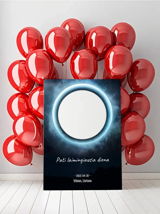 Personalizuotas žvaigždžių žemėlapis su fonu ant drobės  Drobe -  dovanokis.lt