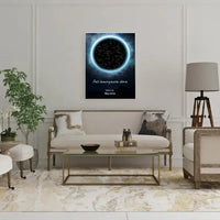 Personalizuotas žvaigždžių žemėlapis su fonu ant drobės  Drobe -  dovanokis.lt