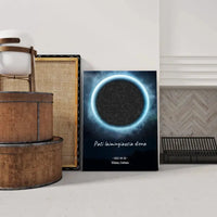 Personalizuotas žvaigždžių žemėlapis su fonu ant drobės  Drobe -  dovanokis.lt