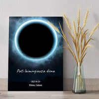 Personalizuotas žvaigždžių žemėlapis su fonu ant drobės  Drobe -  dovanokis.lt