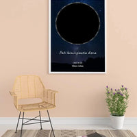 Personalizuotas žvaigždžių žemėlapis, plakatas su rėmeliu  Poster -  dovanokis.lt