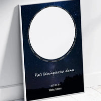 Personalizuotas žvaigždžių žemėlapis, plakatas su rėmeliu  Poster -  dovanokis.lt