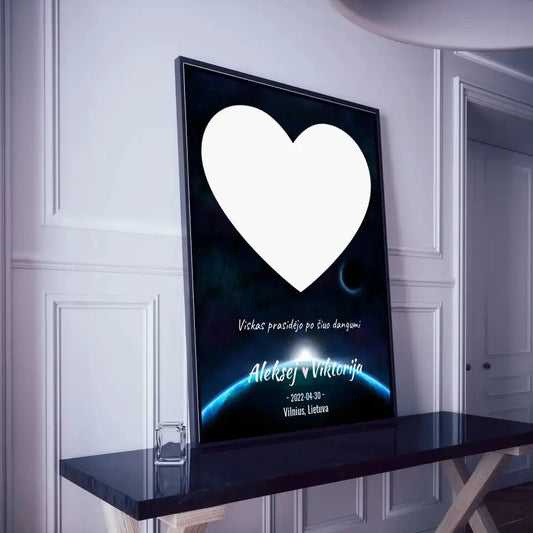 Personalizuotas žvaigždžių žemėlapis, plakatas su rėmeliu  Poster -  dovanokis.lt